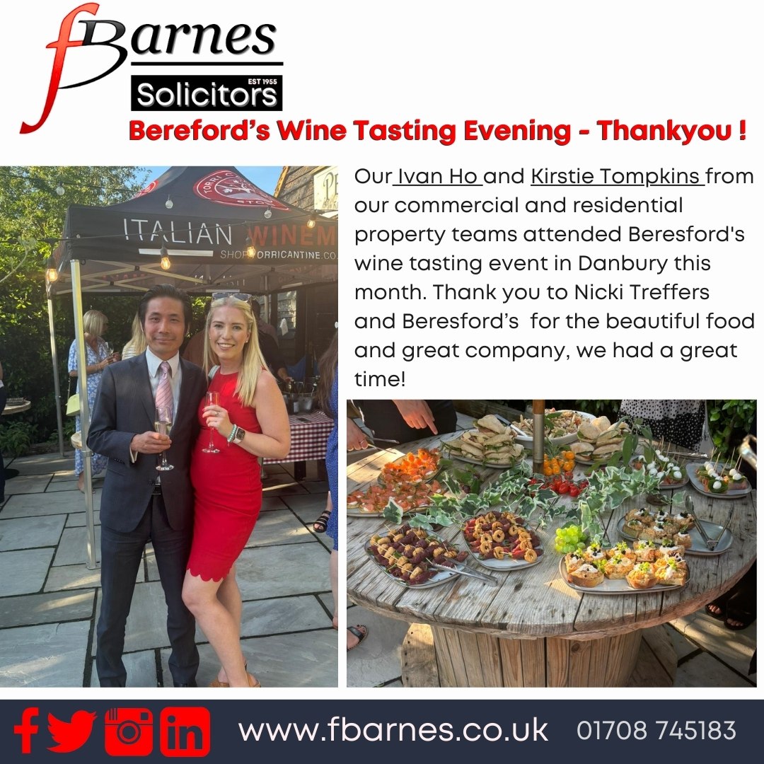 F Barnes Solicitors attend Beresford’s Group Networking Event
