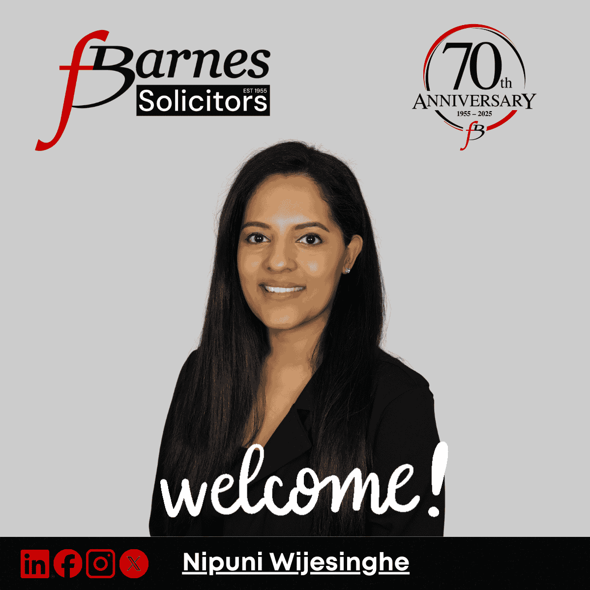 F Barnes welcomes Nipuni Wijesinghe to the Property Team